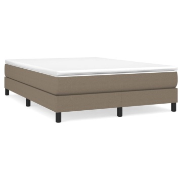 Pat continental cu saltea gri taupe 140x200 cm material textil - Img 2