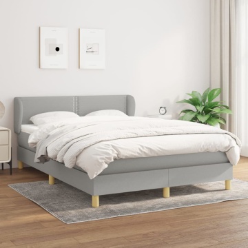 Pat continental, gri deschis, 140x200 cm, material textil - Img 1