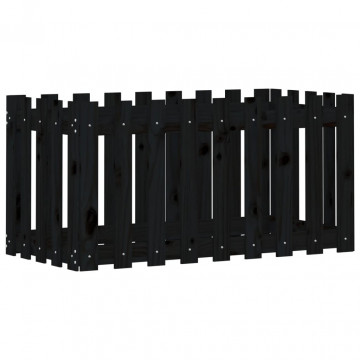 Pat înălțat grădină design gard 100x50x50 cm lemn de pin tratat - Img 4