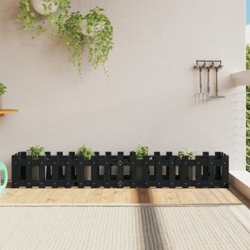 Pat înălțat grădină design gard 200x30x30 cm lemn impregnat pin - Img 1