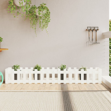 Pat înălțat grădină design gard 200x30x30 cm lemn impregnat pin - Img 1