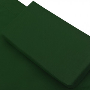 Pat șezlong de exterior cu baldachin și perne, verde - Img 7