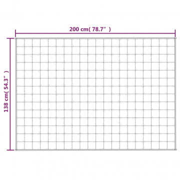 Pătură cu greutăți, gri, 138x200 cm, 6 kg, material textil - Img 5