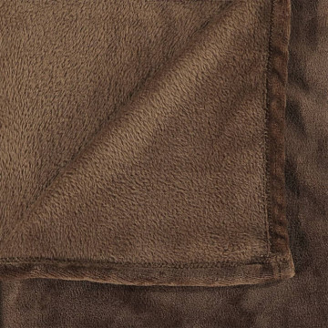 Pătură, maro cacao, 130x170 cm, poliester - Img 4