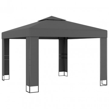 Pavilion cu acoperiș dublu, antracit, 3 x 3 m - Img 1