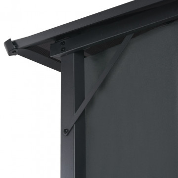 Pavilion cu perdea, negru, 3 x 3 m, aluminiu - Img 7