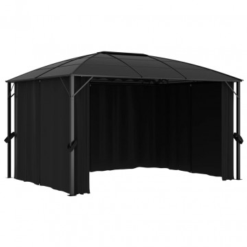 Pavilion cu perdele, antracit, 400 x 300 x 265 cm - Img 8