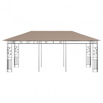 Pavilion cu plasă anti-țânțari, gri taupe, 6x3x2,73 m, 180 g/m² - Img 2