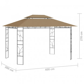 Pavilion, gri taupe, 4x3x2,7 m, 160 g/m² - Img 5