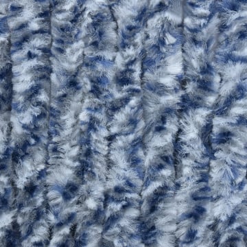 Perdea de insecte, albastru, alb, argintiu, 100x220 cm Chenille - Img 5