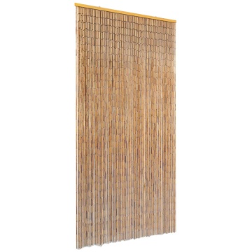 Perdea de ușă pentru insecte, bambus, 90x220 cm - Img 1