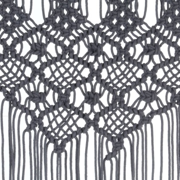 Perdea macrame, antracit, 140 x 240 cm, bumbac - Img 4