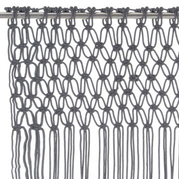 Perdea macrame, antracit, 140 x 240 cm, bumbac - Img 3