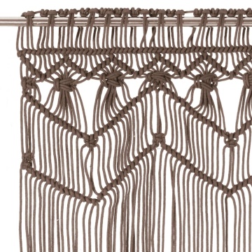Perdea macrame, gri taupe,140 x 240 cm, bumbac - Img 3