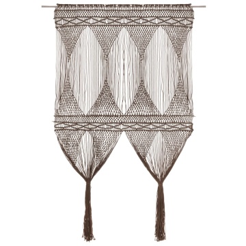Perdea macrame, gri taupe,140 x 240 cm, bumbac - Img 1