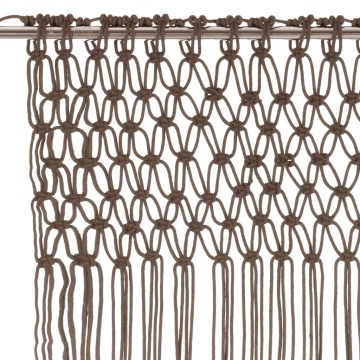 Perdea macrame, gri taupe,140 x 240 cm, bumbac - Img 3