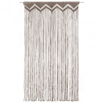 Perdea macrame, gri taupe,140 x 240 cm, bumbac - Img 2
