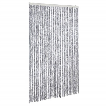 Perdea pentru insecte, alb și gri, 120x220 cm, chenille - Img 2