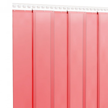 Perdea pentru ușă, roșu, 300 mmx2,6 mm 10 m, PVC - Img 3