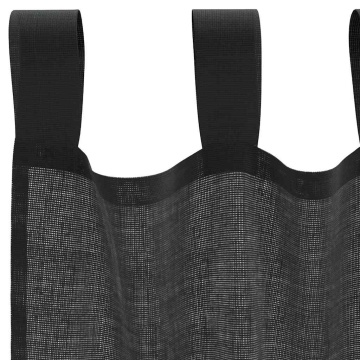 Perdele din voile cu tablă 2 buc Negru - Img 8