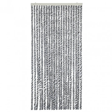 Perdele pentru insecte, gri și negru-alb, 56x200 cm, chenille - Img 3