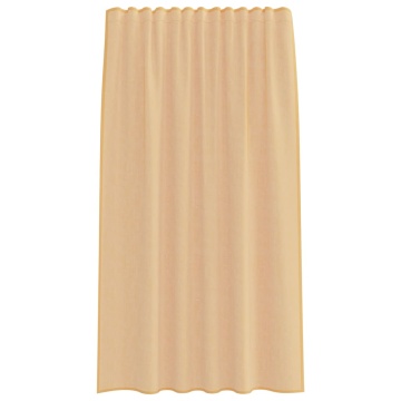 Perdele Voile cu Bucle 2 buc Nisip 140x175 cm - Img 4