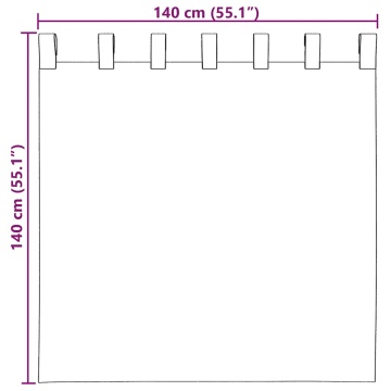 Perdele Voile cu buzunare pentru bare 2 buc Alb - Img 7
