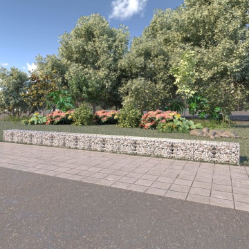 Perete gabion cu capace, 900 x 50 x 50 cm, oțel galvanizat - Img 1
