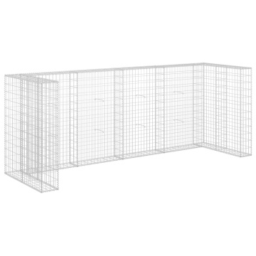 Perete gabion pentru pubele, 320x100x120 cm, oțel galvanizat - Img 2