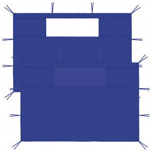 Pereți laterali foișor cu ferestre, 2 buc., albastru - Img 1