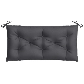 Pernă bancă de grădină, melanj antracit 100x50x7 cm textil - Img 4