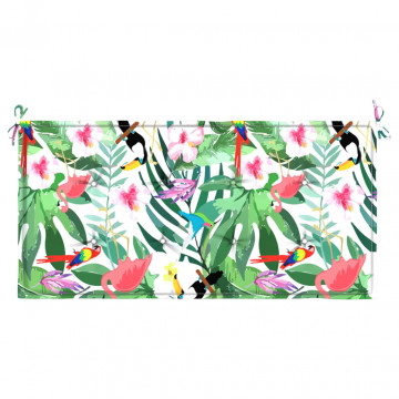 Pernă bancă de grădină, multicolor, 120x50x3 cm, textil oxford - Img 4