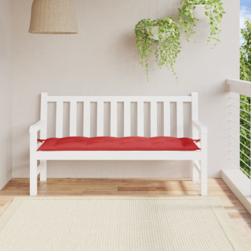 Pernă bancă de grădină, roșu, 150x50x7 cm, material oxford - Img 1