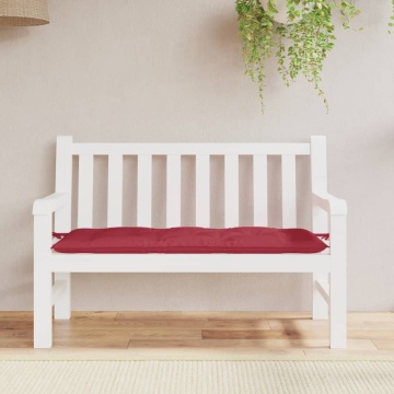 Pernă bancă de grădină, roșu vin, 120x50x7 cm, textil oxford - Img 3