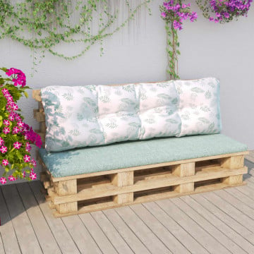 Pernă canapea de grădină cu model frunze, 120x40x12 cm , textil - Img 1