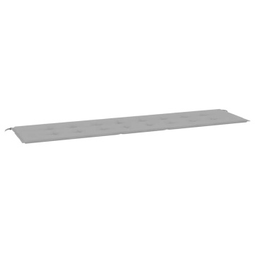 Pernă de bancă de grădină, gri, 200x50x4 cm, textil oxford - Img 2
