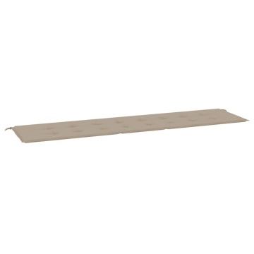 Pernă de bancă de grădină, gri taupe, 200x50x3 cm textil oxford - Img 2