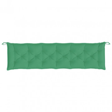 Pernă de bancă de grădină, verde, 200x50x7 cm, textil oxford - Img 4