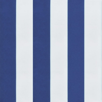 Pernă de bancă, dungi albastre și albe, 150x50x7 cm, textil - Img 7