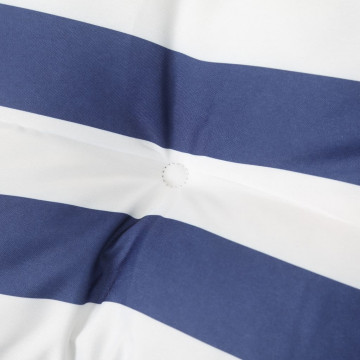Pernă de bancă, dungi albastre și albe, 180x50x7 cm, textil - Img 5