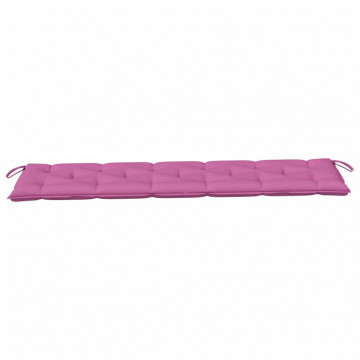 Pernă de bancă, roz, 180x50x7 cm, textil - Img 4