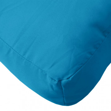 Pernă de paleți, albastru, 60x60x12 cm, material textil - Img 6