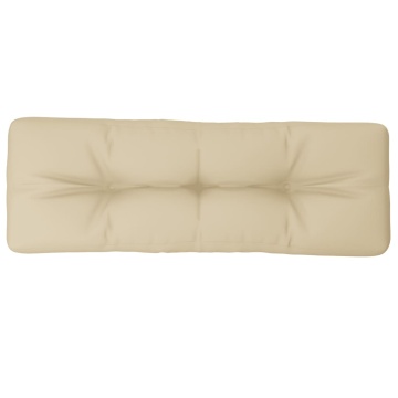 Pernă de paleți, bej, 120x40x12 cm, material textil - Img 2