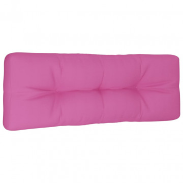Pernă de paleți, roz, 120x40x12 cm, textil - Img 2