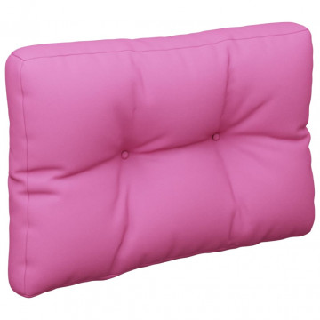 Pernă de paleți, roz, 50x40x12 cm, textil - Img 2