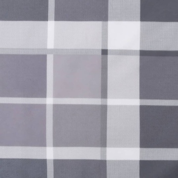 Pernă de șezlong, gri carouri, 200x70x3 cm, textil Oxford - Img 7