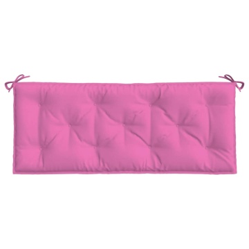 Pernă pentru bancă de grădină, roz, 120x50x7 cm, textil - Img 4