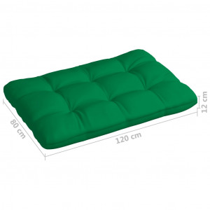 Pernă pentru paleți, verde, 120 x 80 x 12 cm, material textil - Img 5
