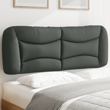 Pernă pentru tăblie de pat, gri închis, 140 cm, material textil - Img 1