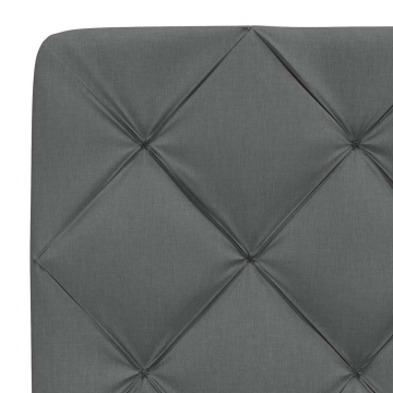 Pernă pentru tăblie de pat, gri închis, 90 cm, material textil - Img 6